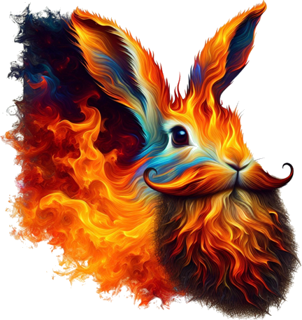 HAFO flaming hare brand mark